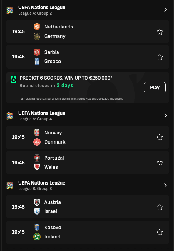 International football break starts again.