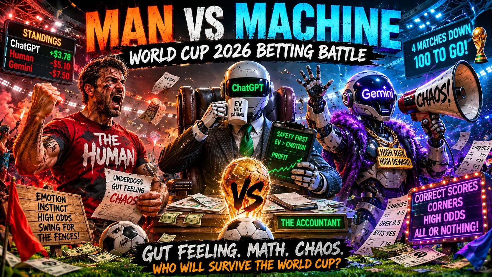 Man vs. Machine: The World Cup Betting Bloodbath (And Someone Give ChatGPT A Chill Pill)