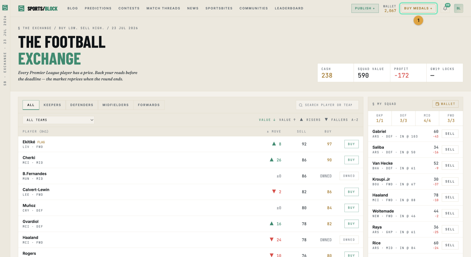 The Football Exchange Is Now Live